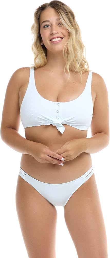 Body Glove Women's Kate Crop Bikini Top Swimsuit with Front Tie