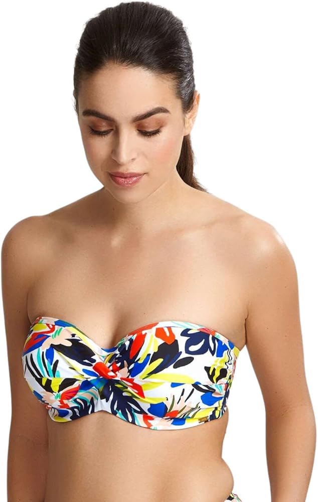 Panache Women's Standard Anya Riva Print Twist Bandeau Bikini Top