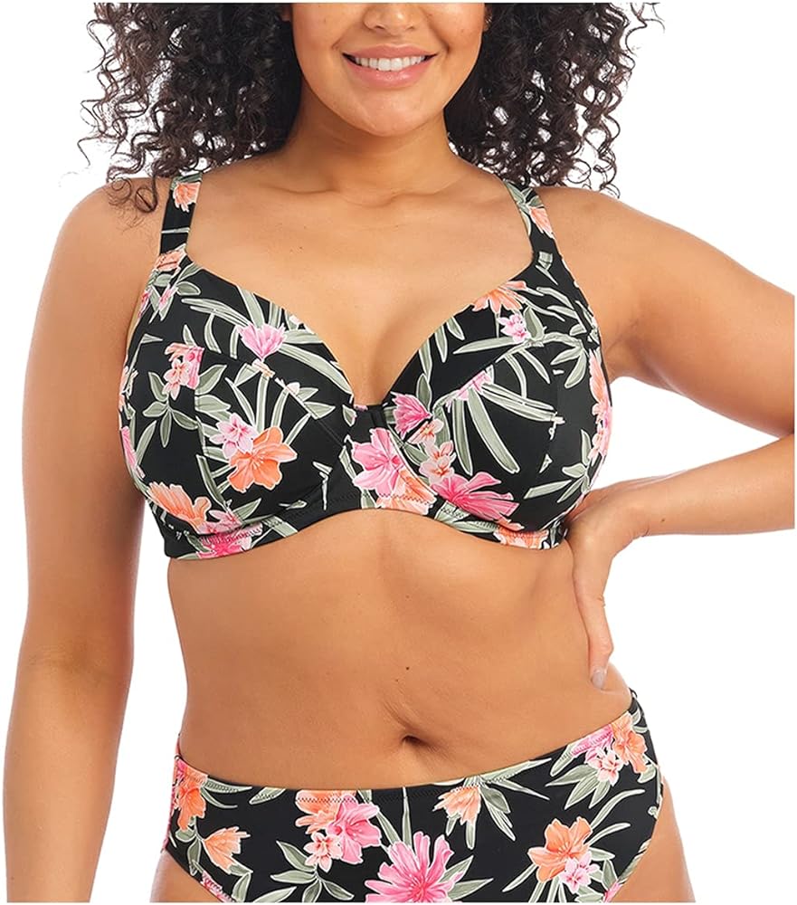 Elomi Women's Dark Tropics Plunge Underwire Bikini (ES800102)