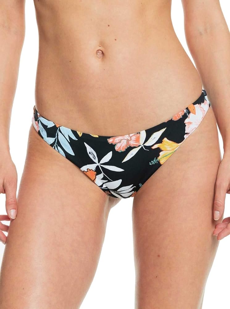 Roxy Beach Classics Cheeky Bikini Bottom - Anthracite Island Vibes - XL