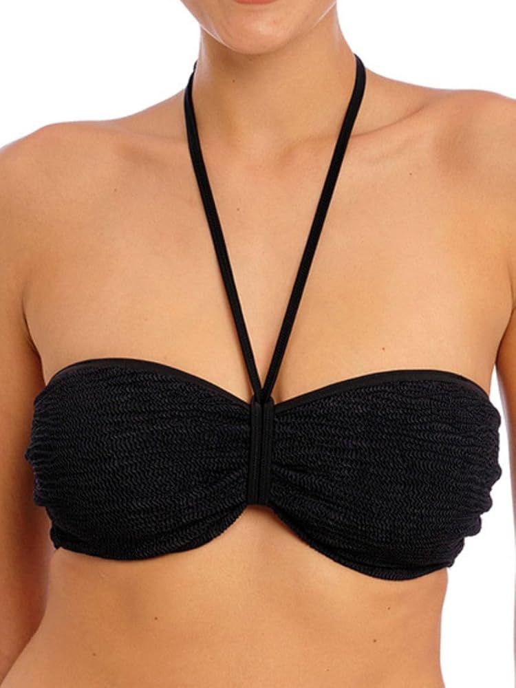 Freya Ibiza Waves Bandeau Bikini Top 36DD, Black