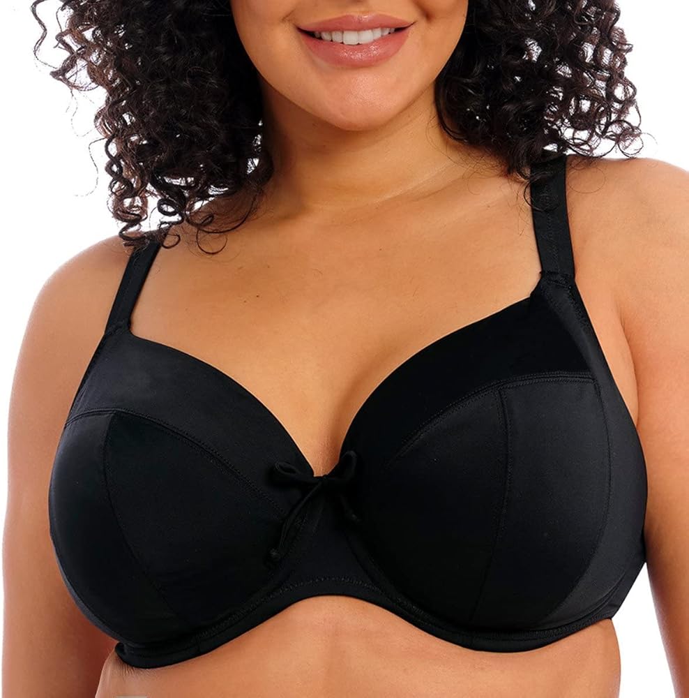 Elomi Plain Sailing Plunge Underwire Bikini Top (ES7284),36H,Black