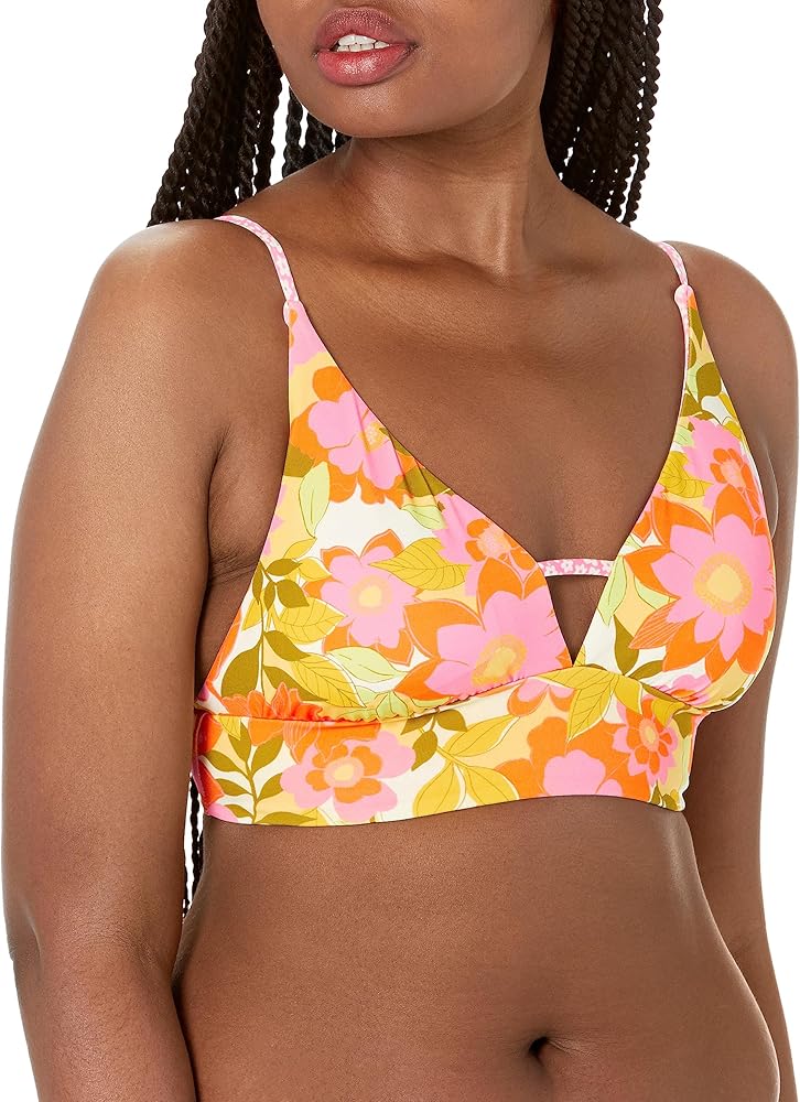 Billabong Women's Standard Summer Folk Reversible V Neck Cami Bikini Top