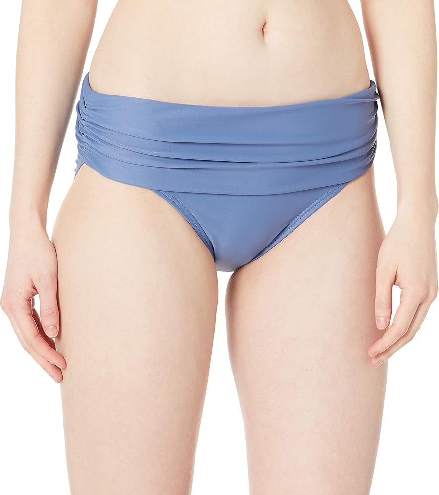 Tommy Hilfiger Women's Fold Over Bottom Stripe Print Bikini Bottom