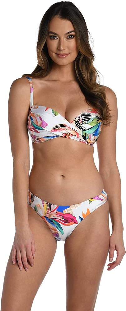 La Blanca Women's Over The Shoulder Wrap Bikini Swimsuit Top