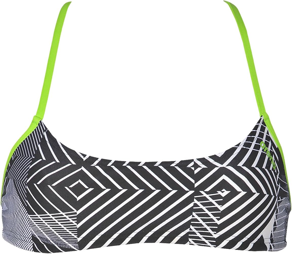 ARENA Women's Rulebreaker Play Bandeau Bikini Athletic Sport Swim Top