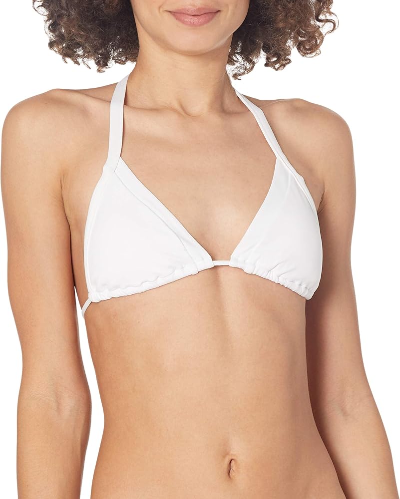 Seafolly Women's Standard Slide Triangle Bikini Top Swimsuit with Wide Straps