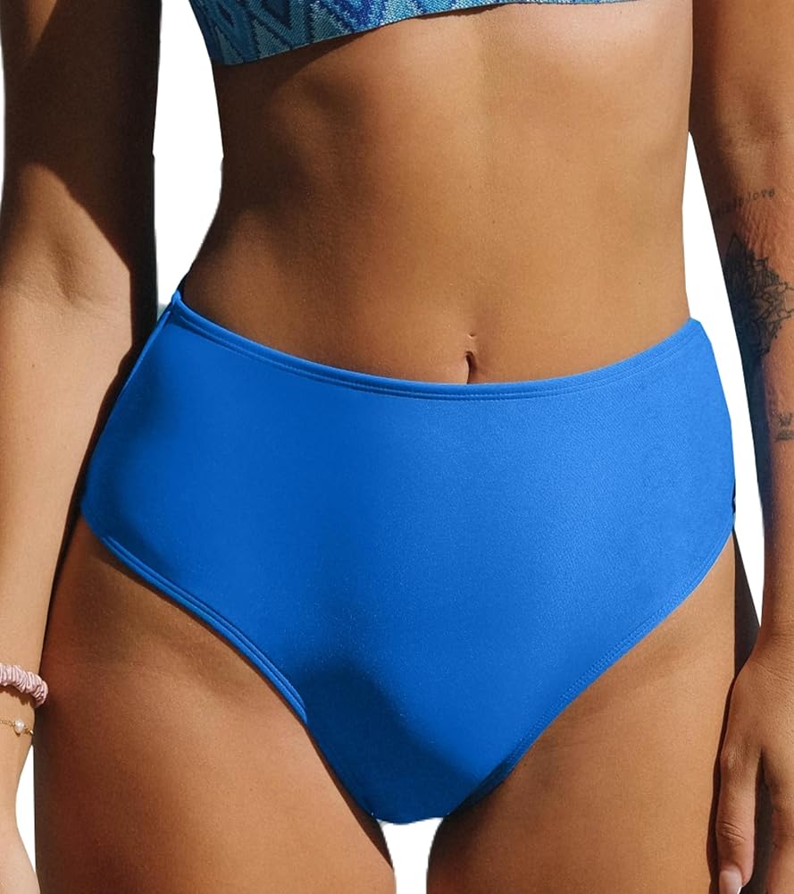 CUPSHE Women's Bikini Bottom High Waisted Bathing Suit Swimwear