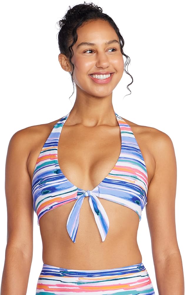 Speedo Women's Swimsuit Bikini Top V-Neck Halter