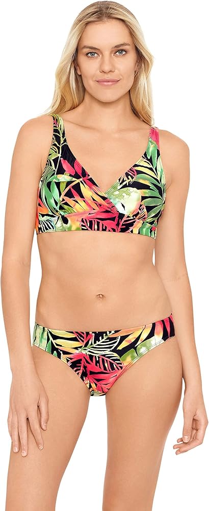 Lauren Ralph Lauren Midnight Tropical Surplice Underwire Top Multicolored 10