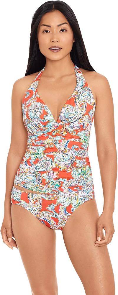 Lauren Ralph Lauren womens Multi Paisley Molded Cup Tankini Top