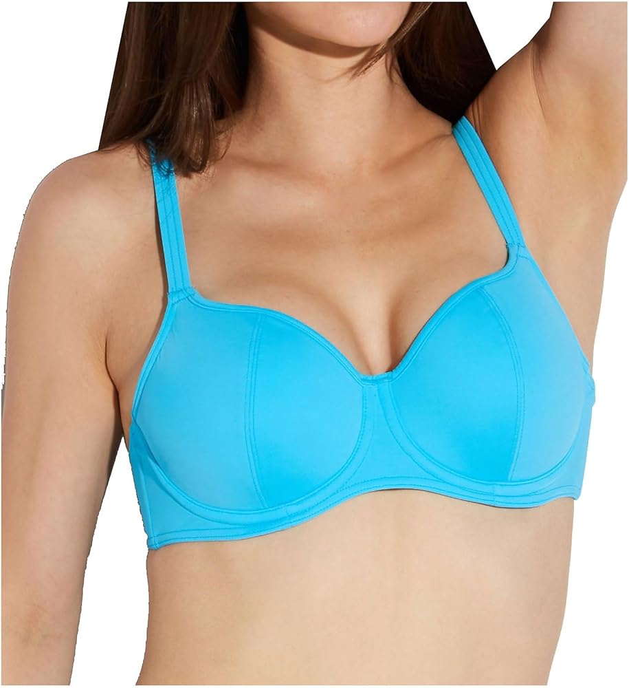 Freya Jewel Cove Sweetheart Bikini Top 34DD, Plain Turquoise