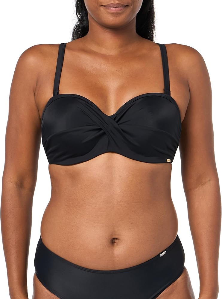 Panache Anya Riva Twist Bandeau Underwire Bikini (SW1303) - Black