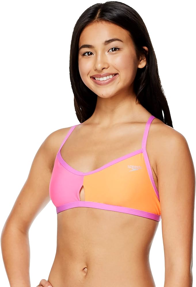 Speedo Women's Swimsuit Top Bikini Endurance Lite Tie Back Solid