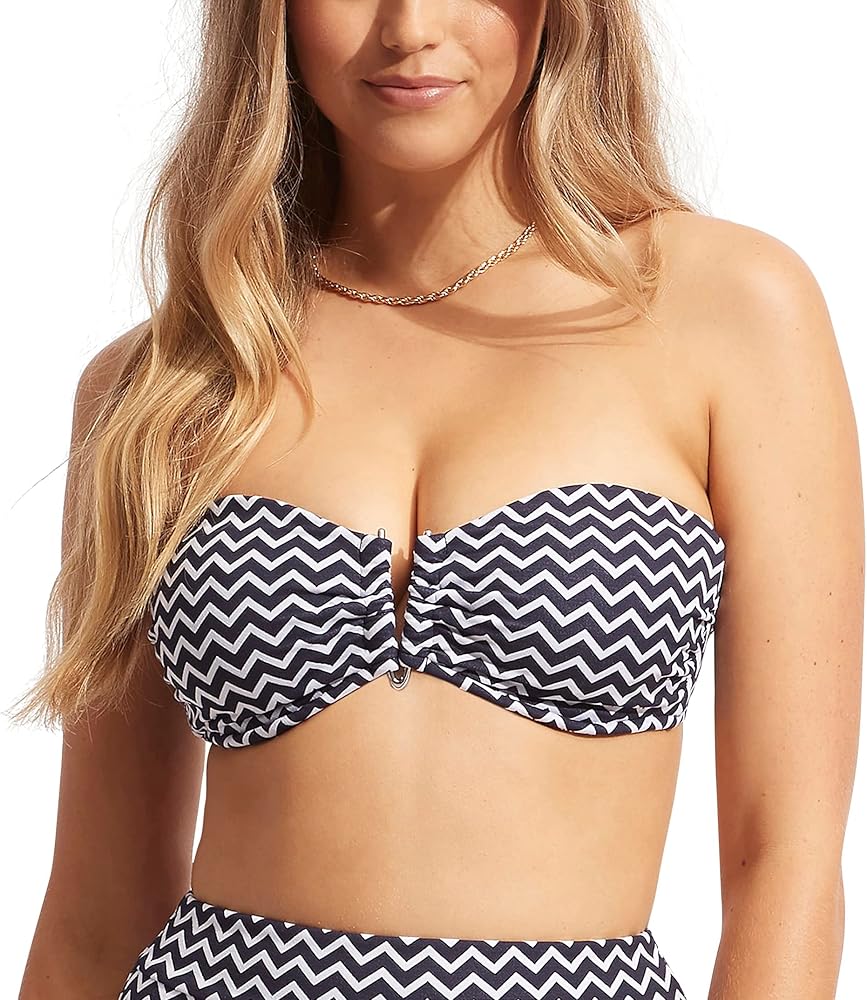 Seafolly Women's Dd U Tube Bandeau Bikini Top Swimsuit