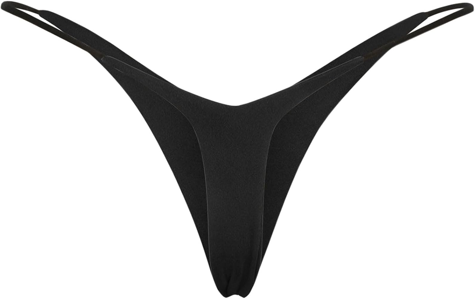 Thong Bikini Bottom for Women Cheeky Bikini Bottoms Brazilian Sexy Low Waist Swimsuit Bottom Bathing Suit 2024 Black Onesize 4-12