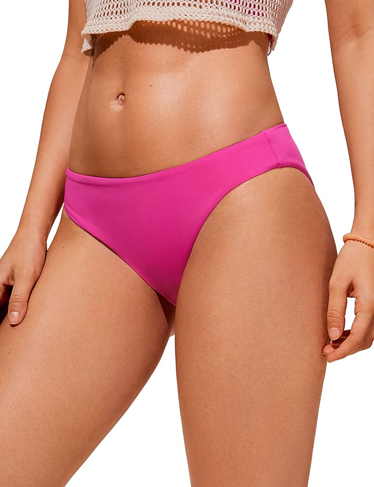 CRZ YOGA Womens Bikini Bottom Low Waisted Cheeky Bathing Swimsuit Bottoms Swim Briefs