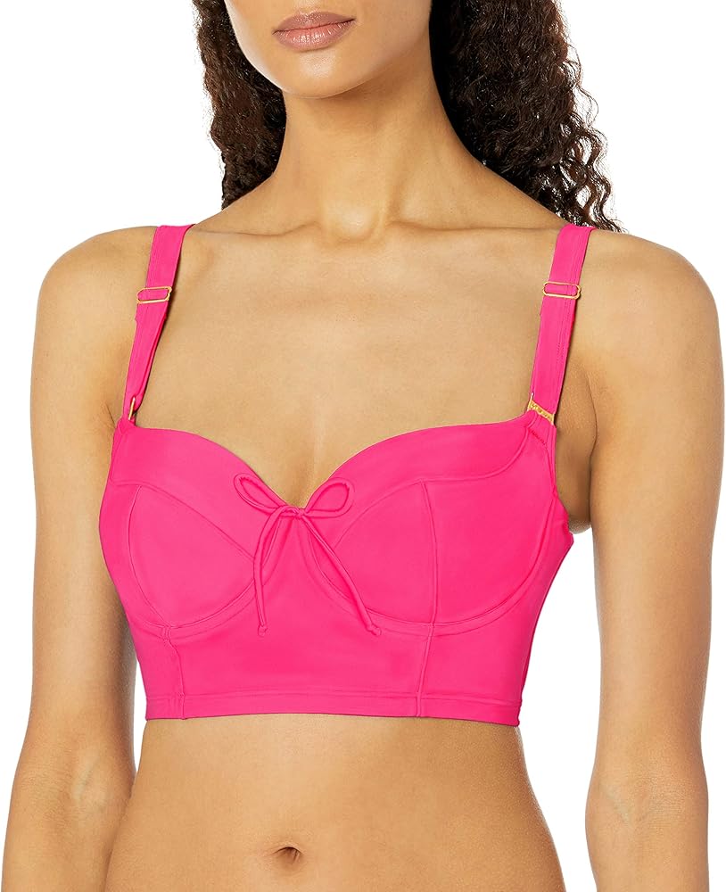 Smart & Sexy Women's Plus-Size Long Lined Underwire Bikini Top