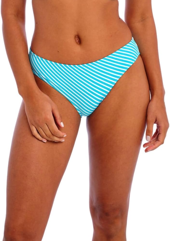 Freya Jewel Cove Bikini Bottom M, Turquoise Stripe