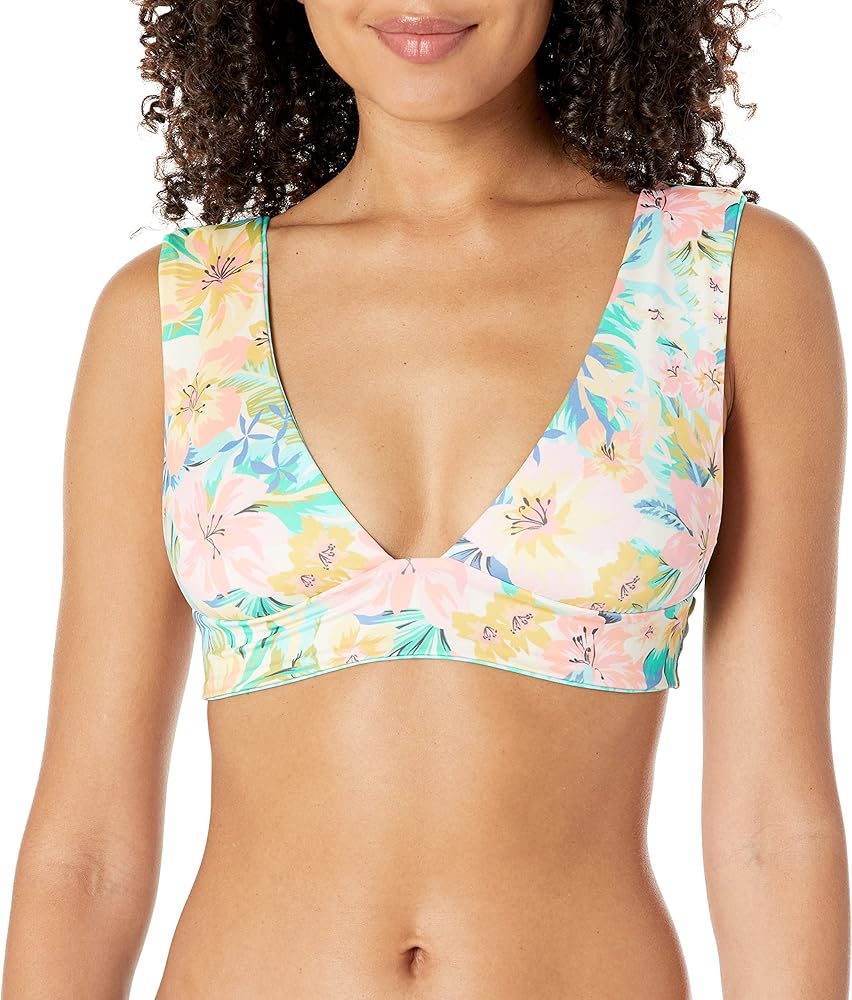 Billabong Women's Standard Sweet Tropics Reversible Plunge Bikini Top