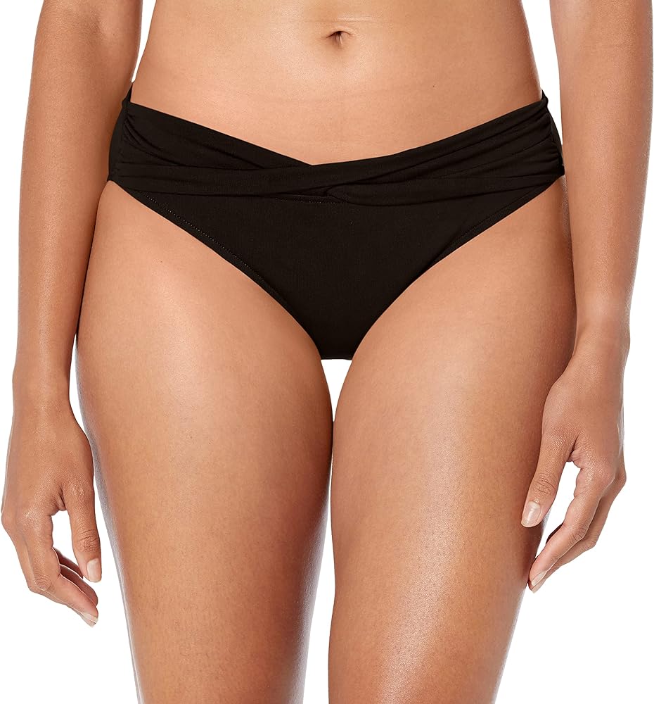 Seafolly Women's Twist Band Hipster Full Coverage Bikini Bottom Swimsuit