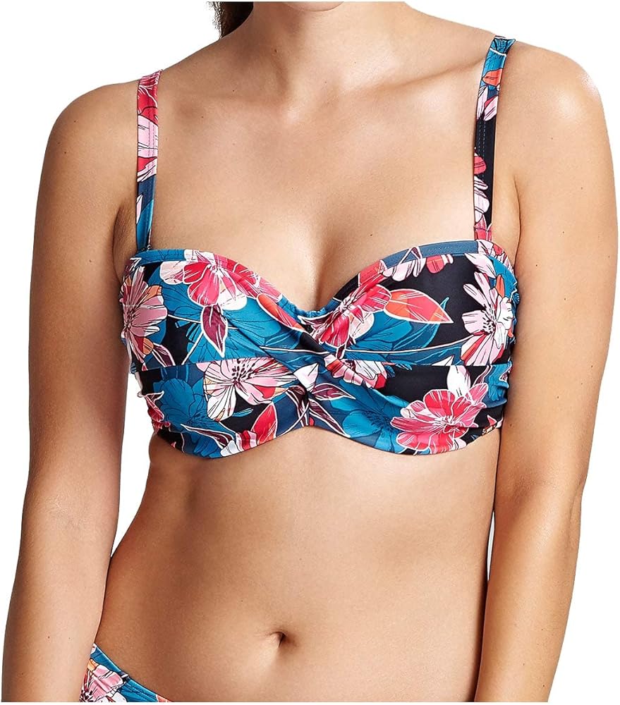 Panache Women's Standard Anya Riva Print Twist Bandeau Bikini Top