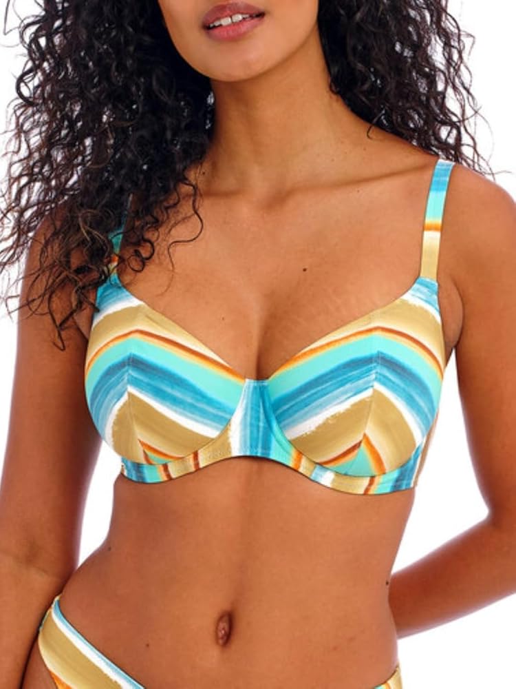 Freya Castaway Island Plunge Bikini Top 36F, Multi