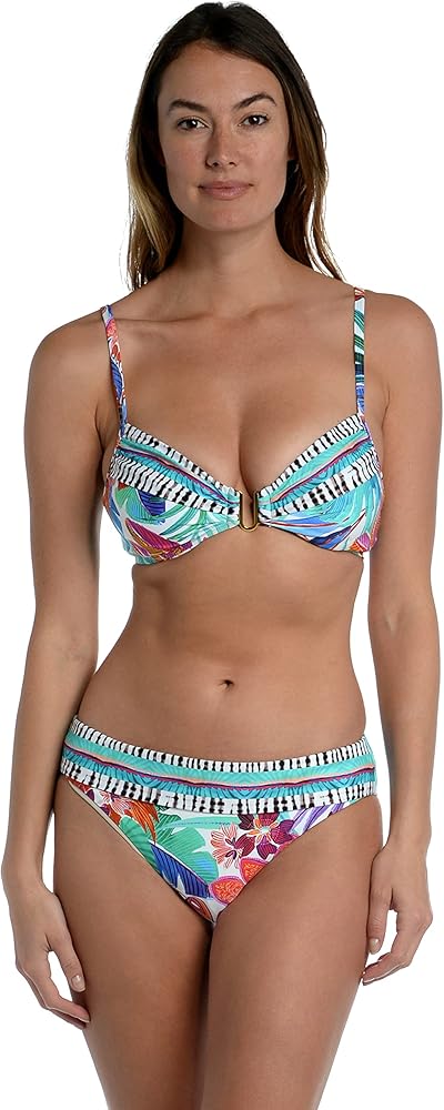 Underwire Draped Over the Shoulder Bikini Swimsuit Top