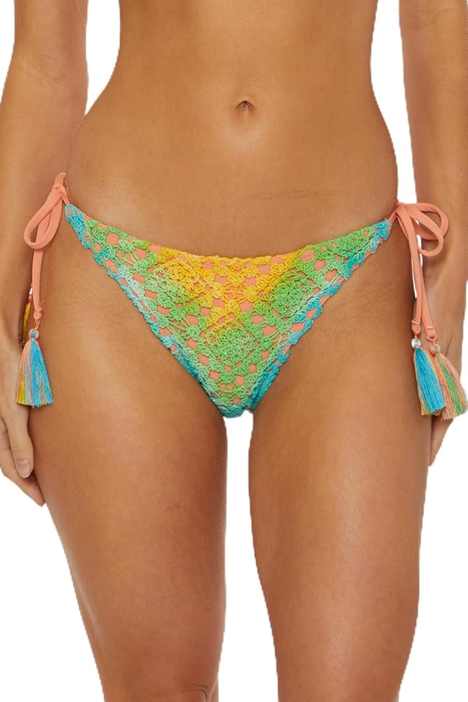 ISABELLA ROSE Women's Standard Harmony Tie Side Bikini Bottom, Cheeky Coverage, Swimwear Separates