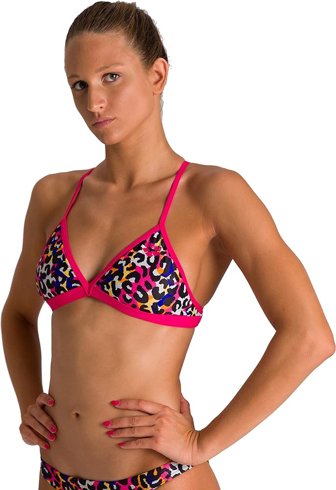 ARENA Women's Print Sport Bikini Tie Back MaxLife Swimsuit Bathing Suit Top and Bottom for Swimming