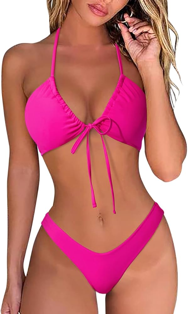 OMKAGI Women Sexy Thong Bikini Swimsuit Set Push Up String Brazilian Bathing Suits