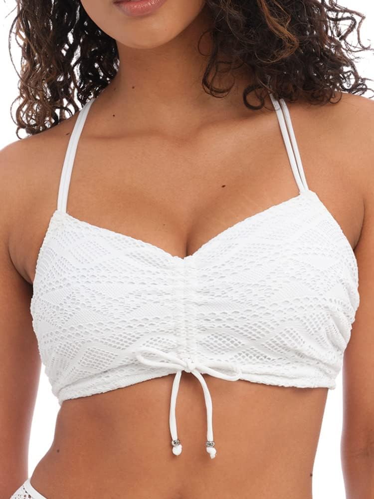 Freya Sundance Concealed Underwire Bralette Bikini Top (4000),34E,White