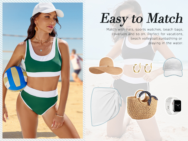 color block swimsuits for women