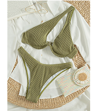 2 piece one shlouder bikini set