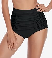 Ruched High Waisted Bikini Bottom