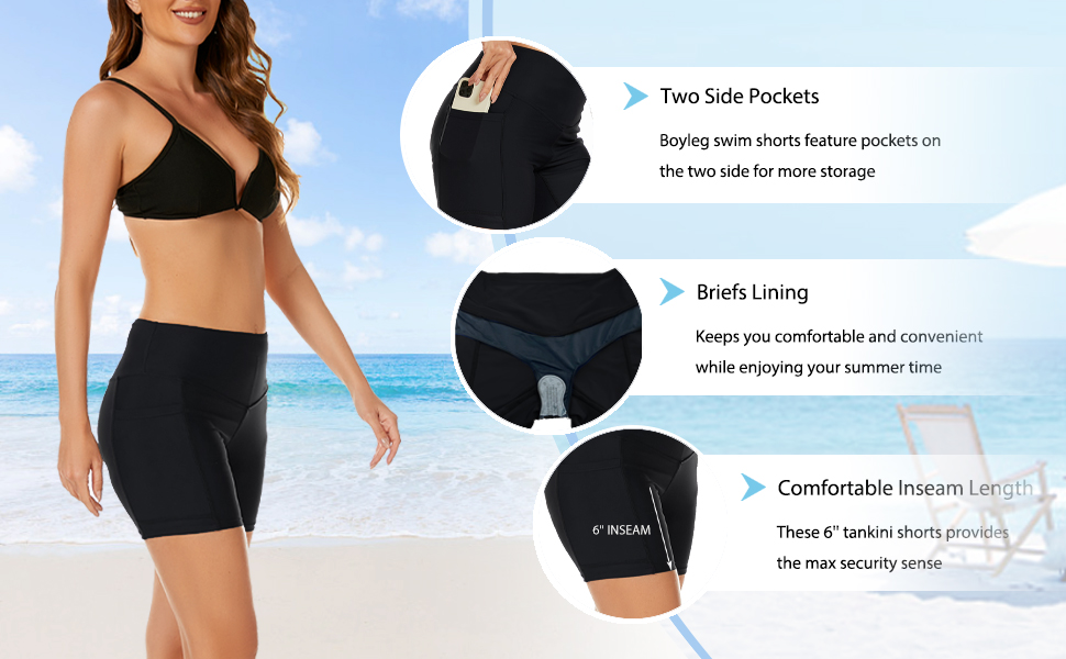 womens swim shorts