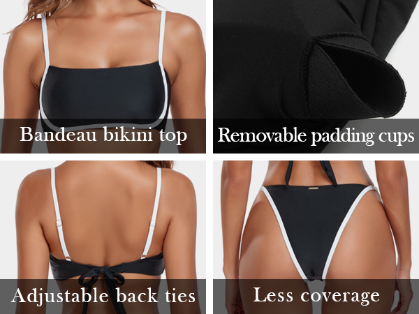 Adjustable Bandeau Bikini Set