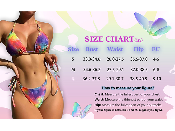 multicolor bikini sets