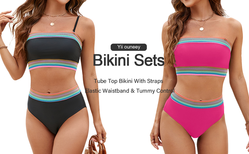 high waisted bikini sets for women