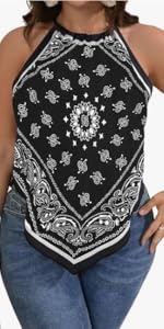 Plus Size Halter Tops