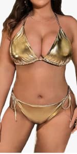 Plus Size Metallic Swimsuits