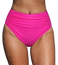 high waist bikini bottom tummy control swim bottom retro bathing suit bottom