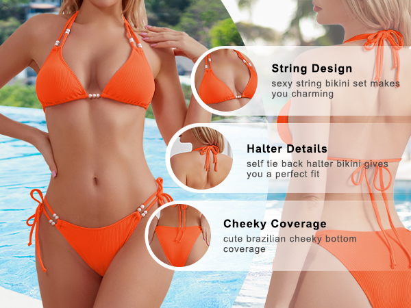 tashehe sexy string bikini set for women