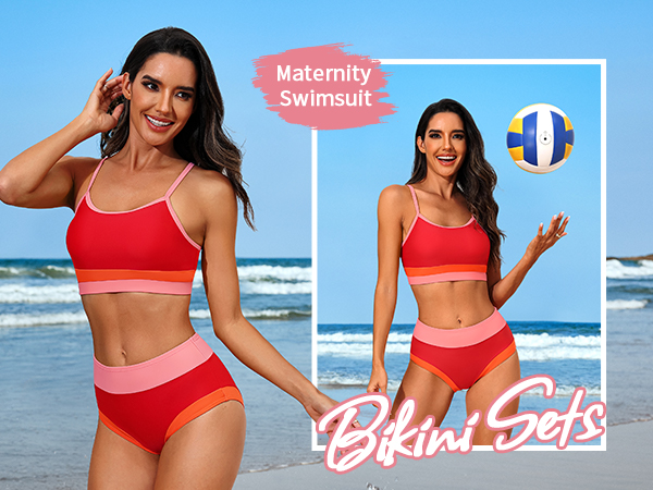 women''s athletic two-piece swimsuits