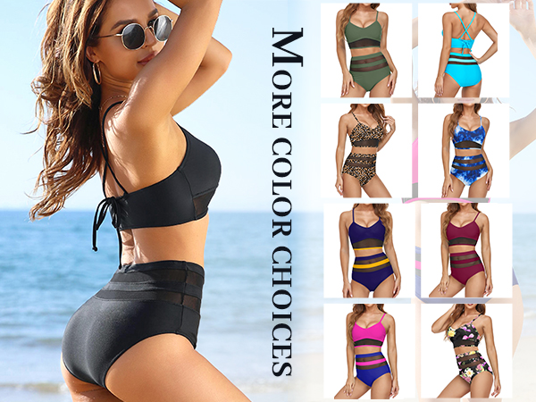 high waisted bathing suits for women