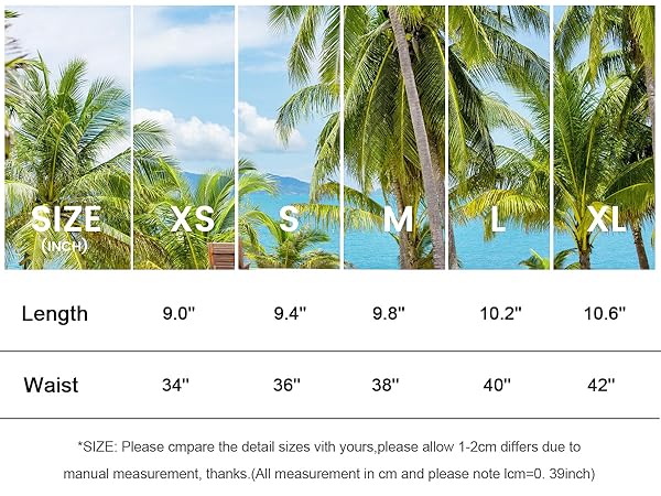 size chart for swimsuit panty