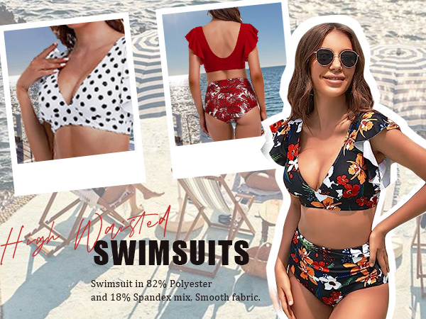 ruffle swimsuits for women