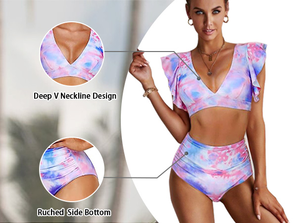 flutter sleeve bathing suit