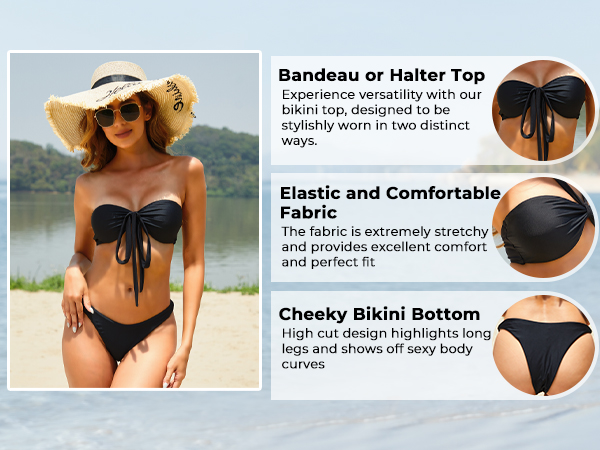 bandeau bikini set for women