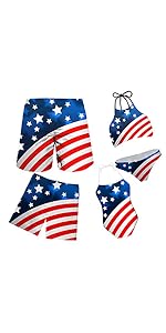 American Flag Family Matching Swimsuit